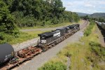 NS 7603 heads train 15T westbound